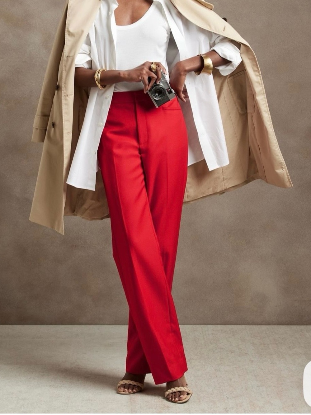 Banana Republic Straight-Leg Wool Trousers